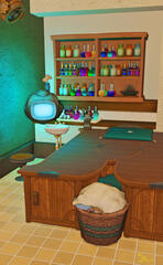 The clinic's exam room.